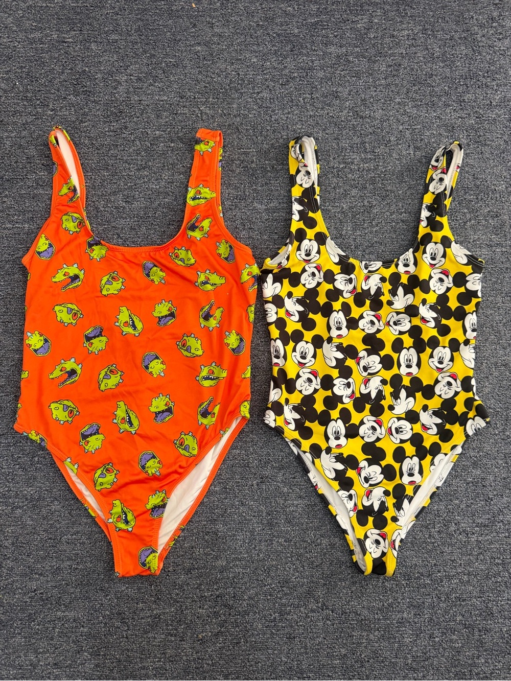 Disney Yellow and Black Mickey Mouse One-Piece Swimwear